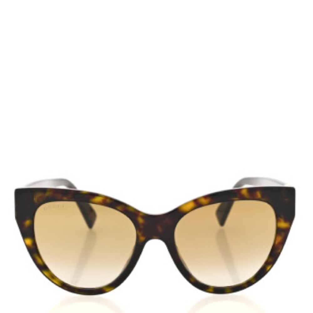 Authentic NEW Gucci Cat Sunglasses Havana Frame w/Red Gradient Lens GG0460S 004 - Picture 5 of 10